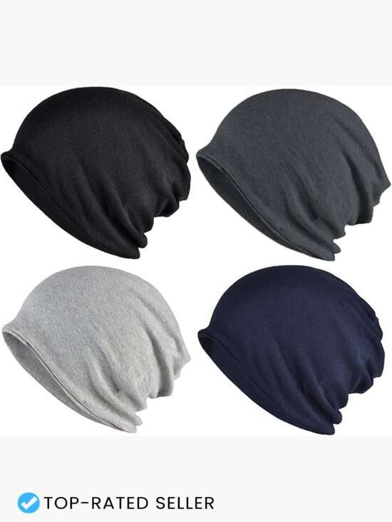 Slouchy Beanie Cotton Lightweight Stretchy Soft Skull Cap Unisex Chemo Headwear 100% Cotton Slouchy Snood Hat for Women | Slouch Hat  main image 4